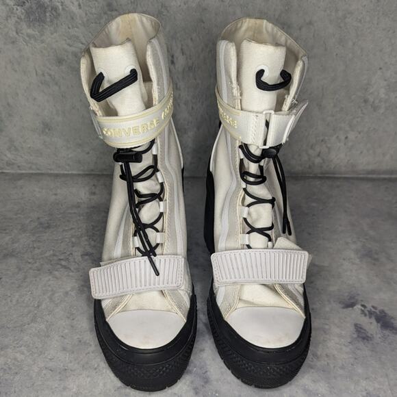 Converse Chuck Taylor All Star Gr82 Heeled Boot in White & Black, Size 7 - Picture 7 of 13